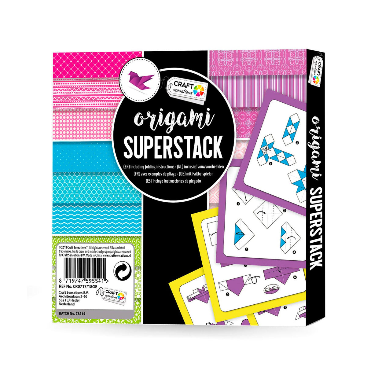 Kreative Handwerksgruppe Origami Superpack, 180vel