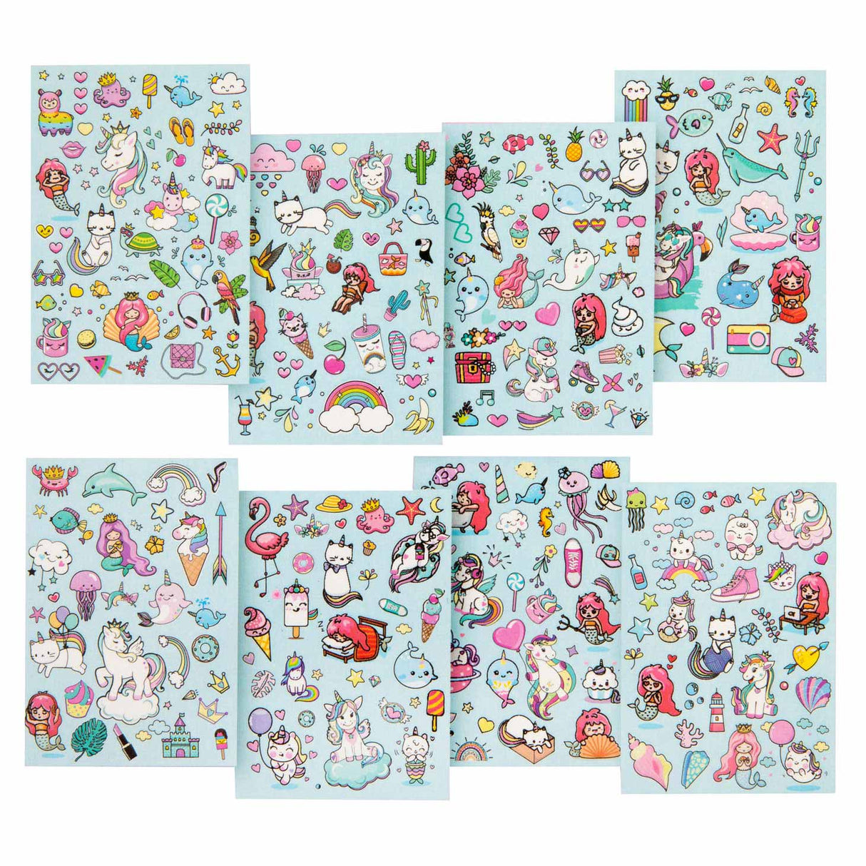 Kreatives Bastelgruppen-Glitzer-Stickerbuch A5 – Blau