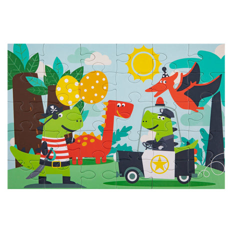 Kreatives Bastel-Gruppenpuzzle Dinosaurier, 30-tlg.