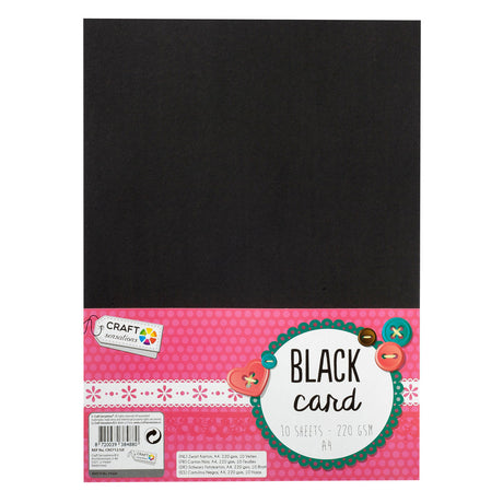 Kreative Bastelgruppe Hobbykarton schwarz A4, 10 Blatt