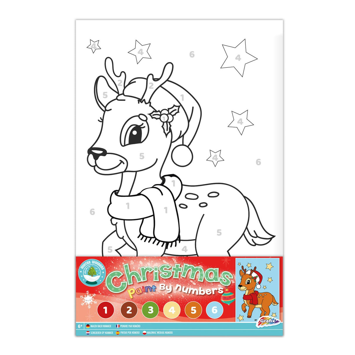 Creative Craft Group XMAS Leinwandgemälde nach Zahlen Rentier