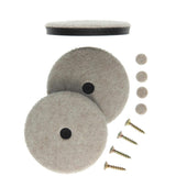 Mack 1048774 - versterkte vilt + schroef bruin ø 70 mm 4 st pcs | 6 stuks