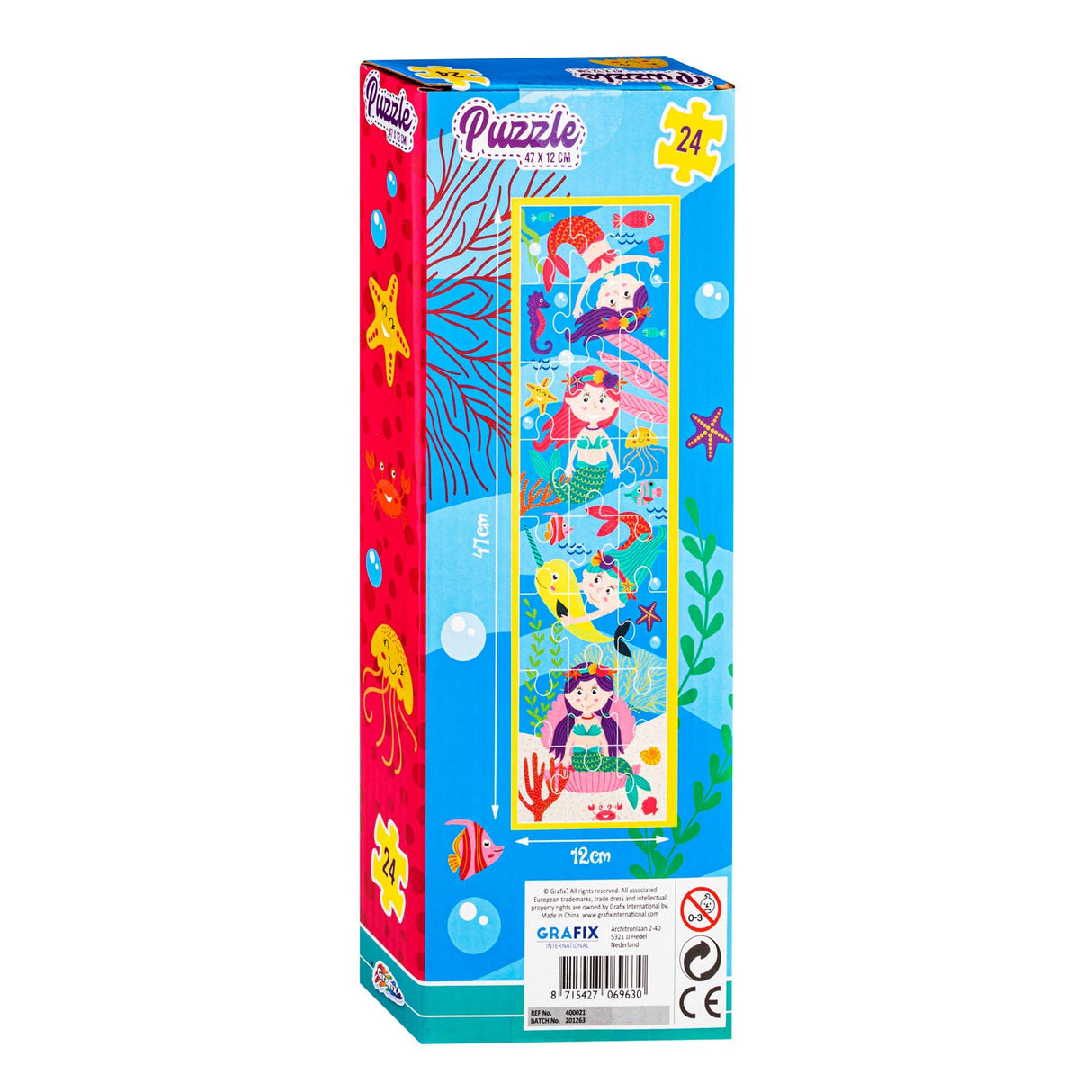 Grafix Tower Puzzle Mermaid, 47x12 cm