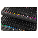 Nassau Fine Art Nassau Dual Tipp Marker in Houten Case, 36st.