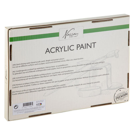 Nassau Fine Art Nassau Acrylfarbenbasis und Pastellfarben, 24 x 22 ml