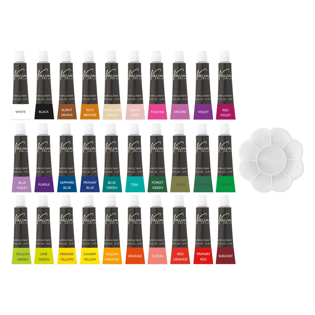 Nassau Fine Art Nassau Acrylfarben-Set, 30 x 12 ml