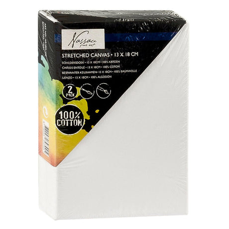 Nassau Fine Art Nassau Canvas Baumwolle, 13x18cm - 2 Stk.