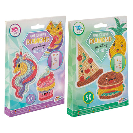 Grafix Diamantmalerei-Bastelset, Magnete, Einhörner und Essen.