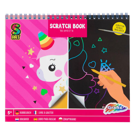 Grafix Rubbelbuch Einhorn, 10 Blatt