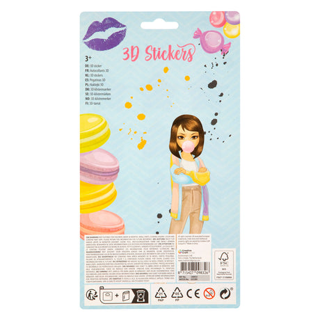 Besties Grafix 3D-Glitzeraufkleber, 12er-Pack