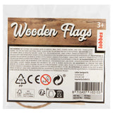 Lobben schmücken Ihre hölzerne Mini-Flaggenlinie
