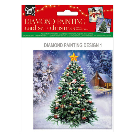 Machen Sie Ihre eigenen Weihnachtskarten Diamond Painting, 2st.