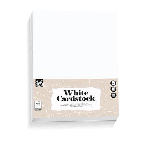 Kreative Bastelgruppe Hobbykarton weiß A4, 10 Blatt