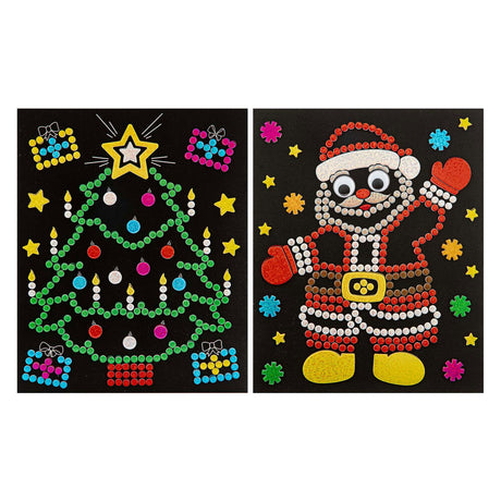 Kreatives Bastelgruppen-Weihnachtsaufkleberset mit holografischen Punkten