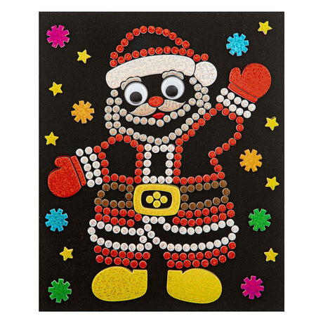 Kreatives Bastelgruppen-Weihnachtsaufkleberset mit holografischen Punkten