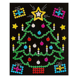Kreatives Bastelgruppen-Weihnachtsaufkleberset mit holografischen Punkten