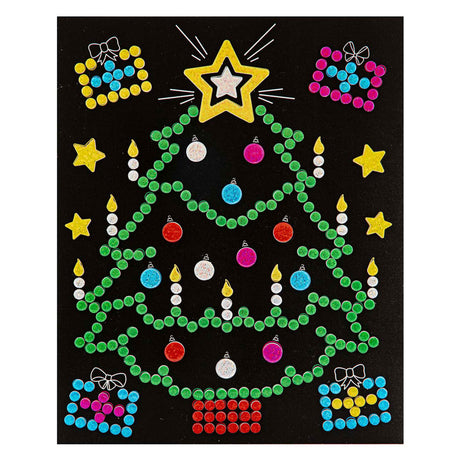 Kreatives Bastelgruppen-Weihnachtsaufkleberset mit holografischen Punkten