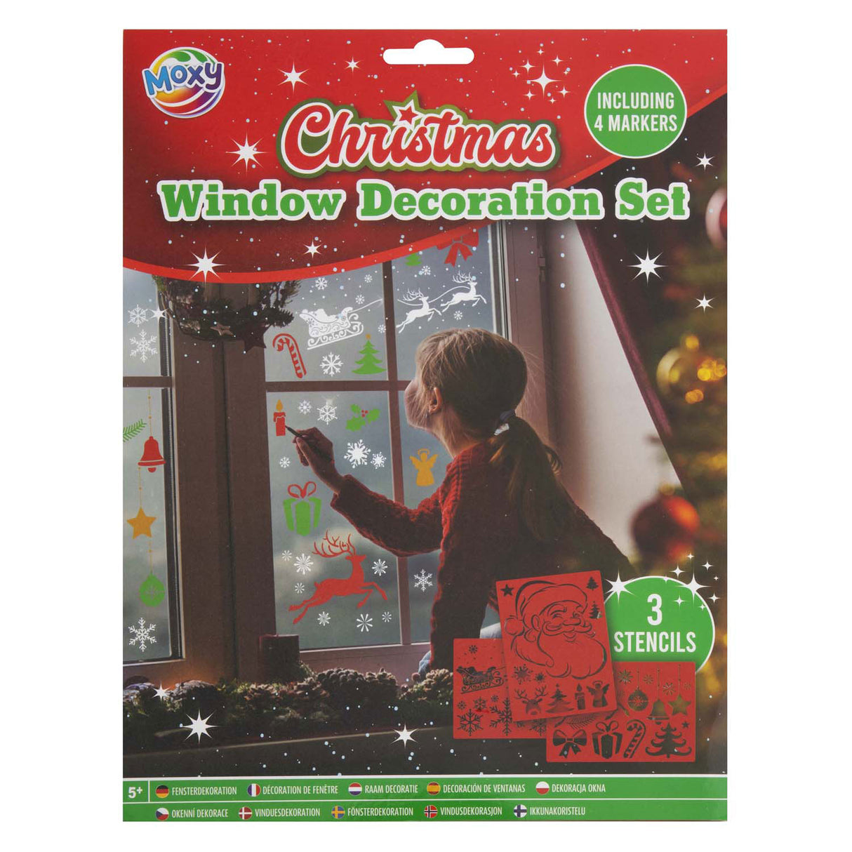 Kreatives Bastelgruppen-Weihnachtsfensterdekorationsset