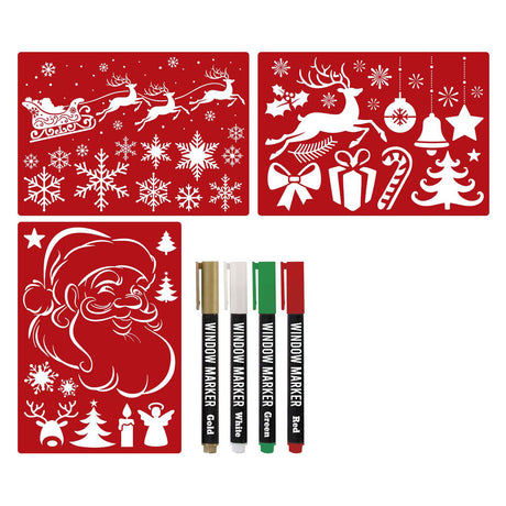 Kreatives Bastelgruppen-Weihnachtsfensterdekorationsset