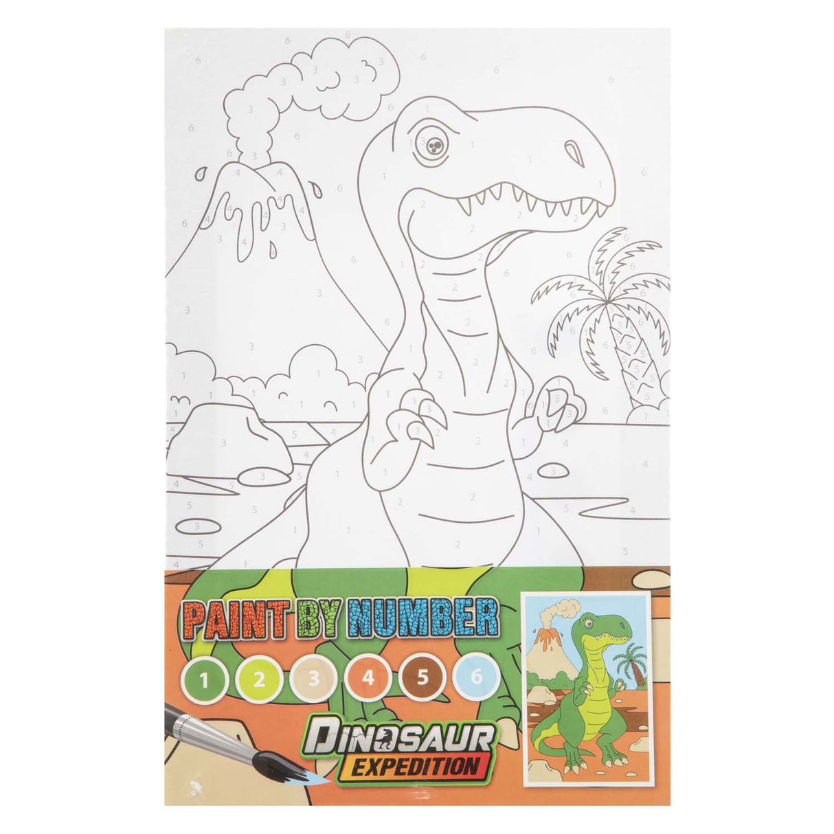 Kreatives Bastelgruppen-Dino-Malen-nach-Zahlen-Farbset