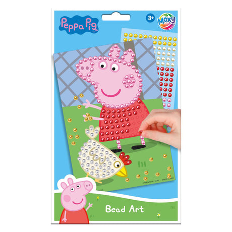 Kreative Bastelgruppe, Perlenkunst, die Peppa Pig bastelt