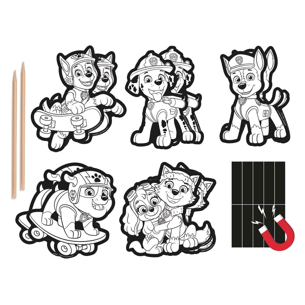 Kreative Bastelgruppe Kratzmagnete Paw Patrol, 12 Stk.