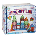 Kreative Bastelgruppe, magnetische Bauspielzeugfliesen mit Aufbewahrungstasche, 64-tlg.