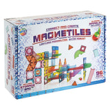 Kreative Bastelgruppen-Bauspielzeuge, magnetische Fliesen XL mit Aufbewahrungstasche, 96-tlg.