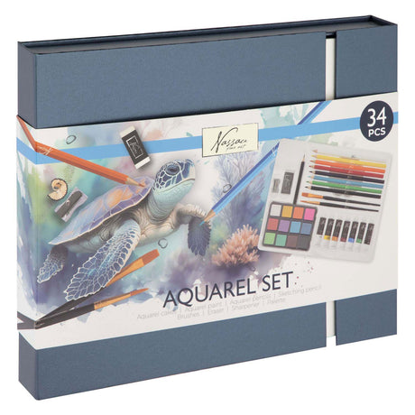 Creative Craft Group Aquarellfarben- und Zeichenset, 34-tlg.