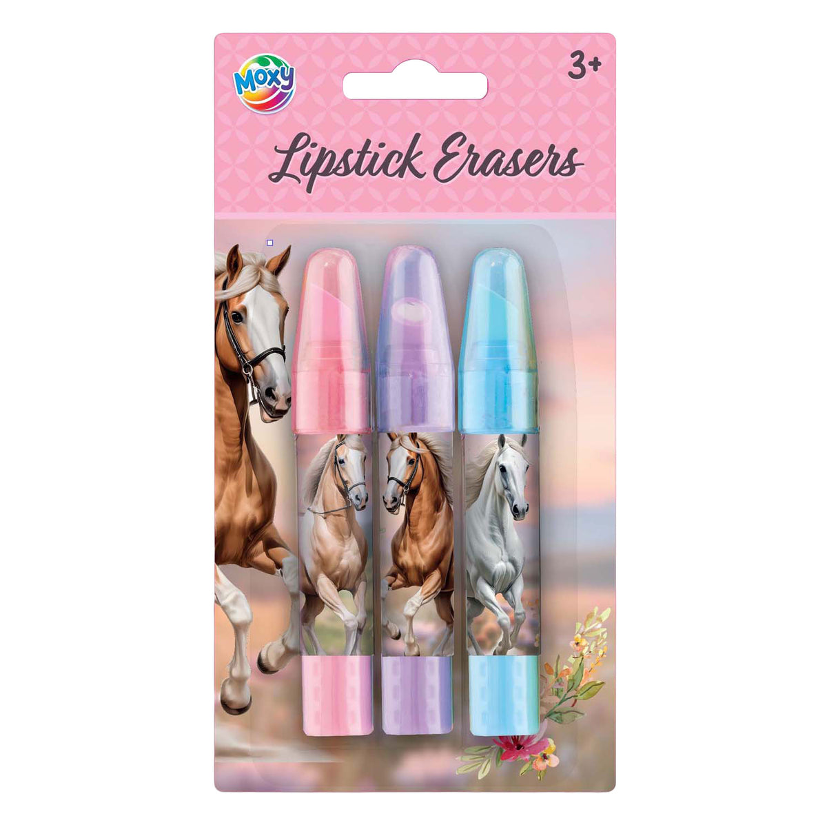 Moxy Horse Lippenstift-Radiergummis – 3 Stk.