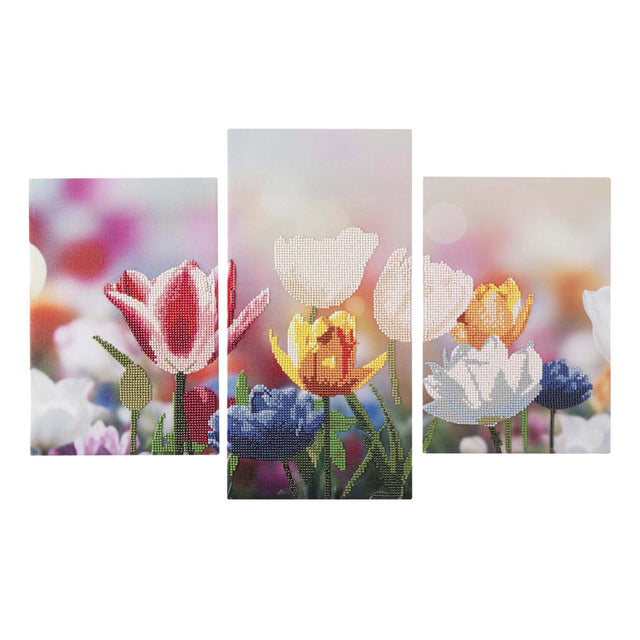Kreative Bastelgruppe, Diamantmalerei-Triptychon-Set – Blumen