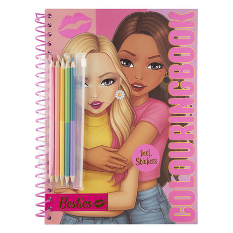 Kreative Bastelgruppe Besties Malbuch Neon A4 mit Buntstiften