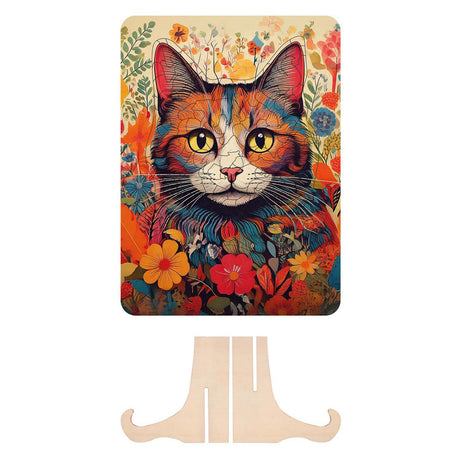 Moxy Holzpuzzle Katze mit einzigartigen Formen, 130 Teile