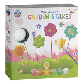 Kreative Bastelgruppe zum Selbermachen von Gartenpicks inkl. 6 Farben 1 Pinsel
