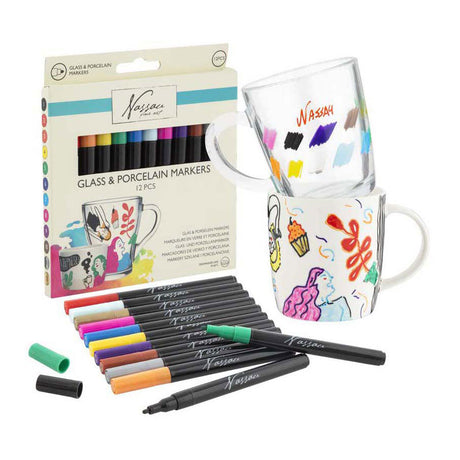 Creative Craft Group Nassau Glasporzellan-Marker – 12 Stück.