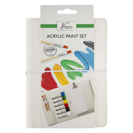 Creative Craft Group Nassau Acryl-Aufbewahrungsmappe inkl. Farbe und Pinsel