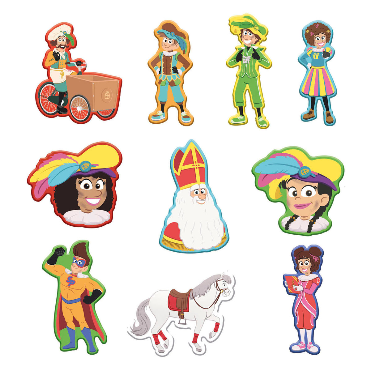 Creative craft group club van sinterklaas foam stickers - 40st.