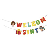 Creative craft group club van sinterklaas vlaggenlijn welkom sinterklaas - 20x20cm