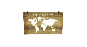 Wooden wall art 140x4.5x80cm white-wash
