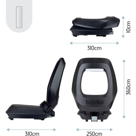 Bobike Kindersitz hinter einem Junior schwarz - Mik-HD
