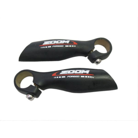 Zoom -Griffstange -end - Anatomische Form - 1 Set (2 bar Enden) - 22,2 mm Durchmesser - Aluminium - 138 g Paar - Schwarz