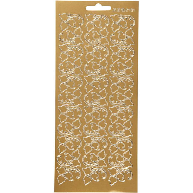 Aufkleber, Blätter, Blatt 10x23 cm, gold, 1 Blatt