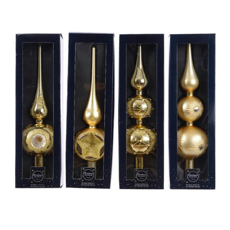 Decoris Spitzglas groß ø8x31cm hellgold