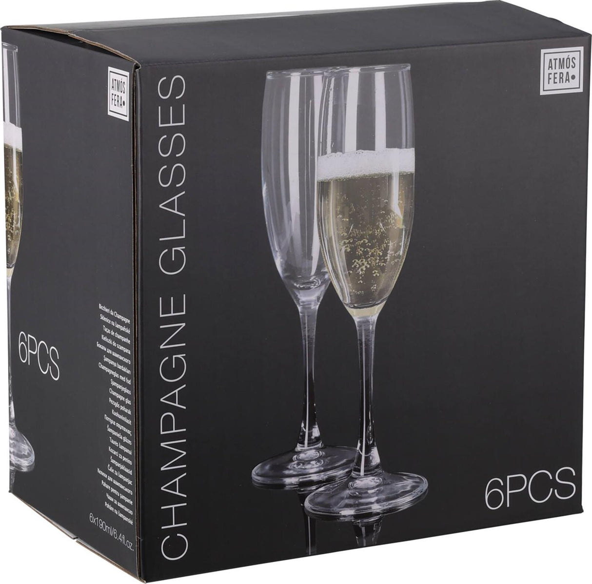 Atmos fera champagneglazenset 6-delig 190ml ã˜5xh22,5cm