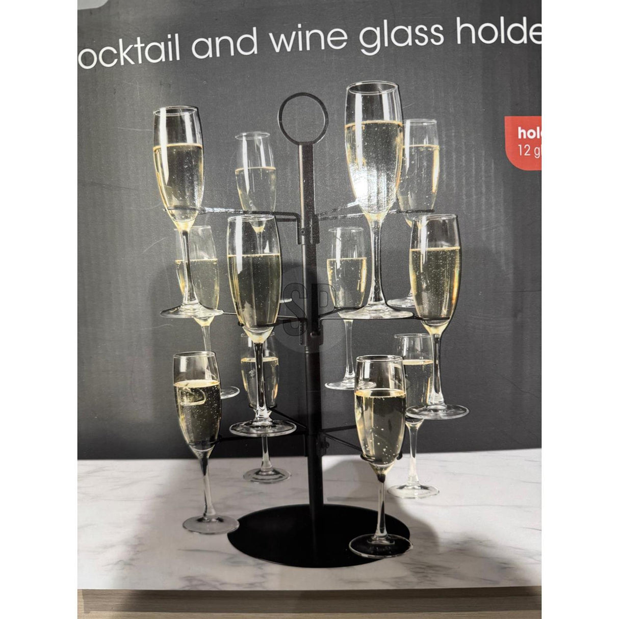 Home-Styling-Etagere für Cocktailweingläser 3-lagig