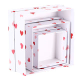 Kaemingk Geschenkbox Papier 3er Set weiß rot | 2 Stk