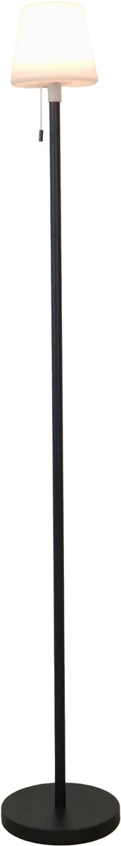 Eglo montapalma-l staande lamp binnen en buiten - oplaadbaar (tot 60 uur licht) - solar - 140 cm - zwart wit - warm wit licht en instelbaar rgb - draadloos - dimbaar
