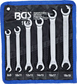 BGS Technic offener Doppelringschlüsselsatz SW 8 x 9 - 18 x 19 mm 6-tlg.