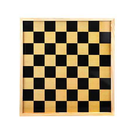 Longfield zweiseitiges Schach- und Damebrett aus Holz – großes Spielbrett 40 x 40 cm – Holzbrett für Schachspiel Dame – klassisches Brettspiel – Engelsherz