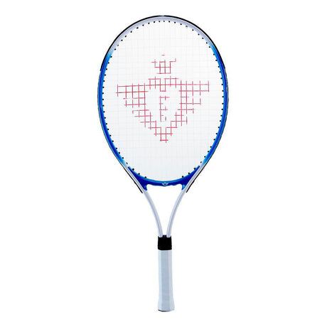 Tennisschläger mit Abdeckung und 2 Kugeln blau